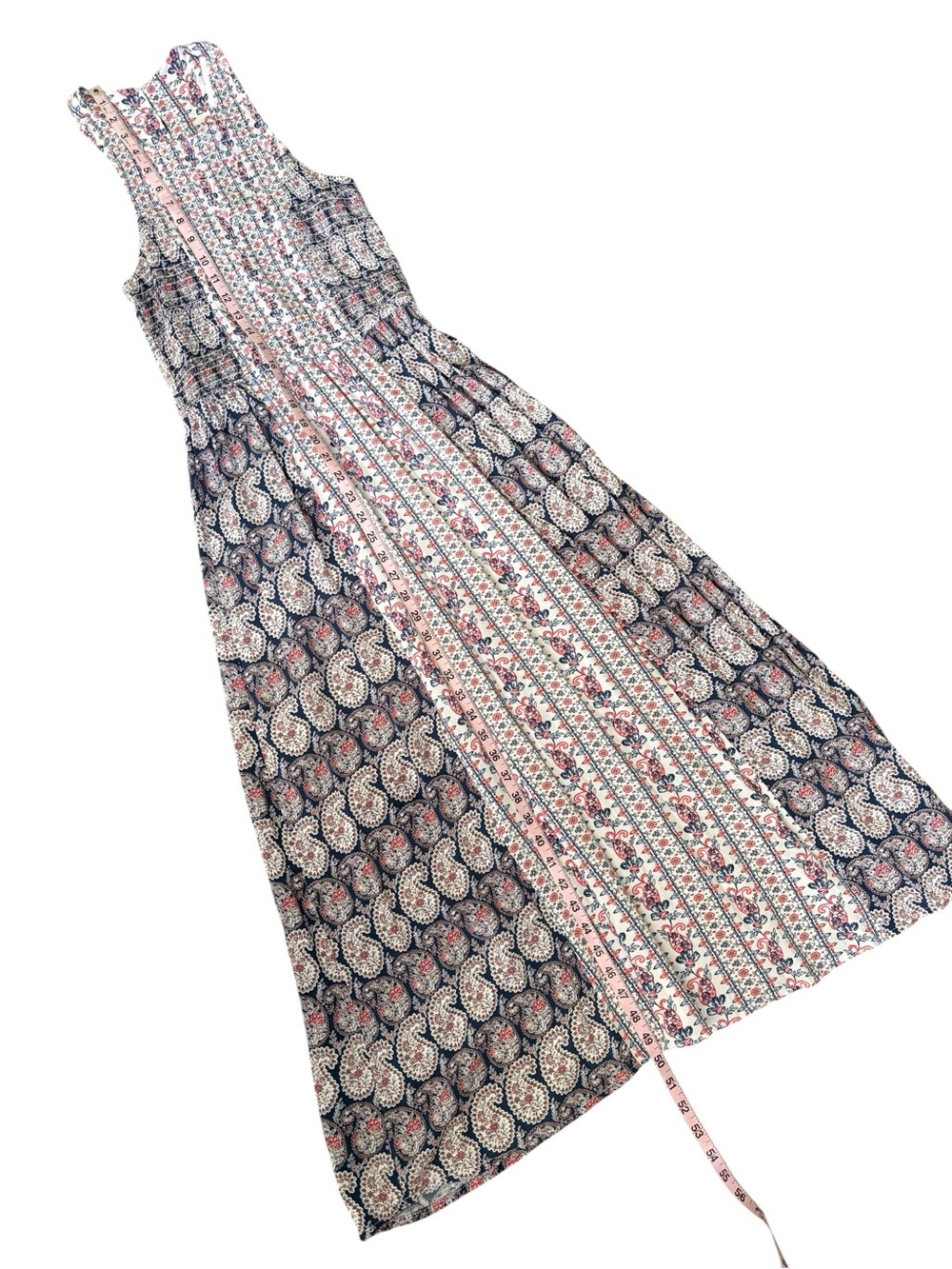 Japna Navy Blue and White Printed Maxi Dress - Picture 15 of 15